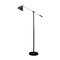 Saltoro Sherpi 58 Inch Classic Metal Floor Lamp, Adjustable Shade Height, Gold, Black-